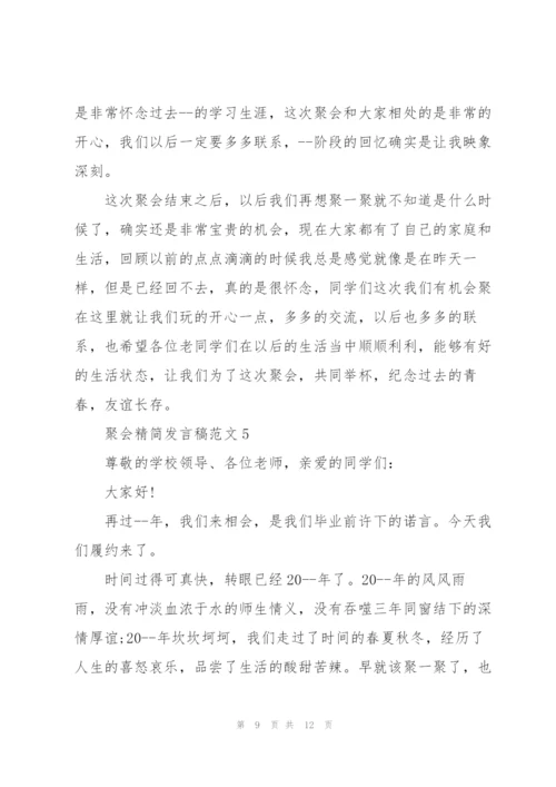 聚会精简发言稿范文五篇.docx