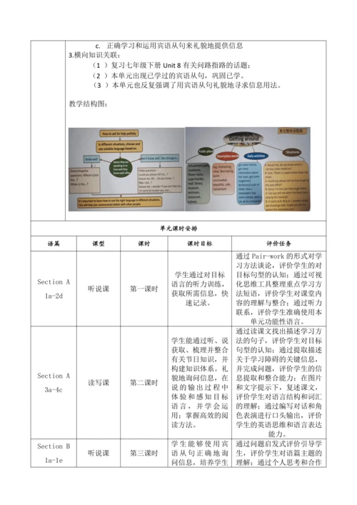 Section B (3a-Self Check)大单元教学+课时设计Unit 3 Could yo