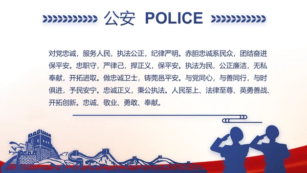 红色大气公安警察工作汇报PPT动态