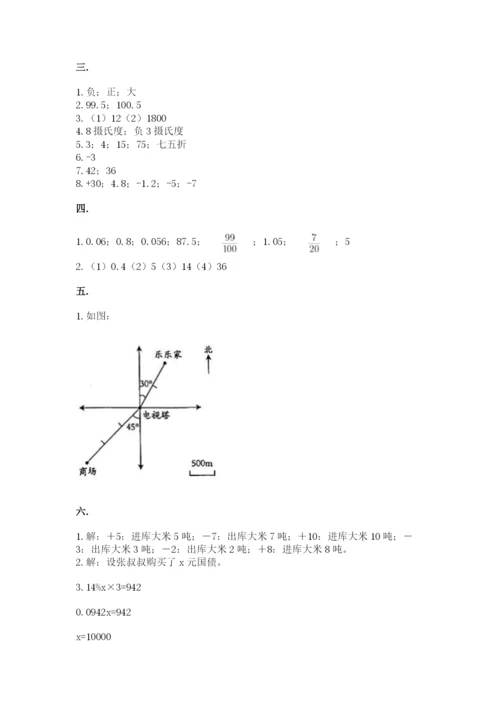 沪教版六年级数学下学期期末测试题附完整答案（全国通用）.docx