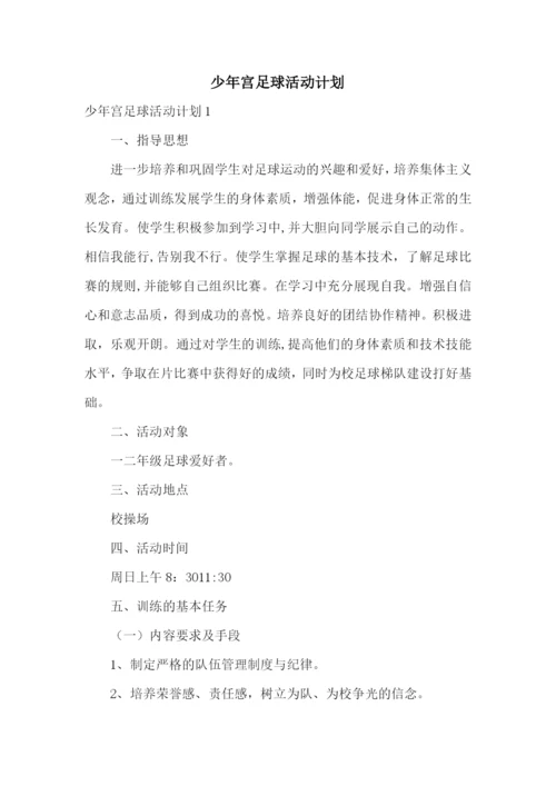 少年宫足球活动计划.docx