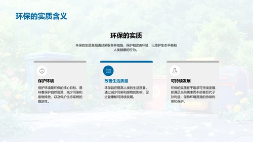 环保行动实践PPT模板