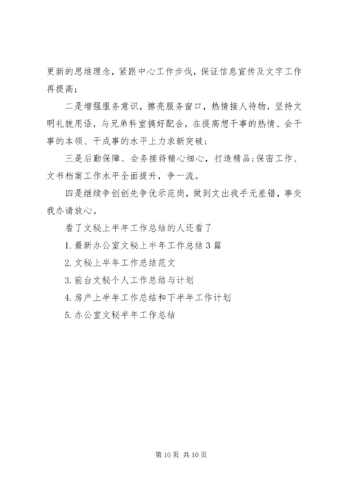 文秘上半年工作总结和下半年计划.docx