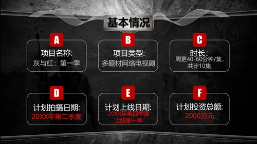射击游戏灰与红前传电影传媒影视PPT模板