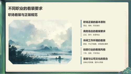蓝色水墨风文化礼仪PPT模板