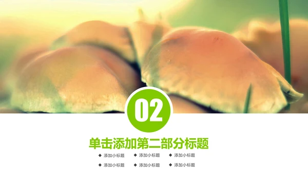 高清野生菌类动态PPT模板