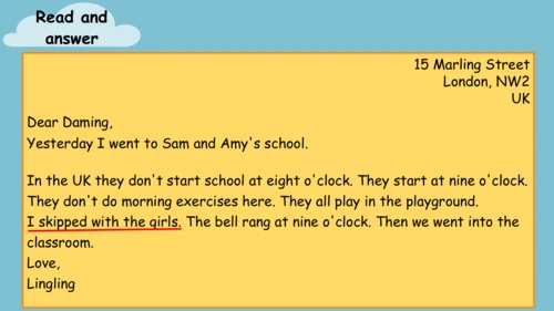 Module 8 Unit 2 Yesterday I went to Sam and Amy's 
