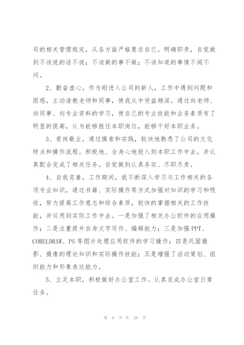 业务员试用期工作总结10篇.docx