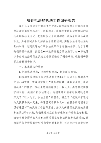 城管执法局执法工作调研报告精编.docx