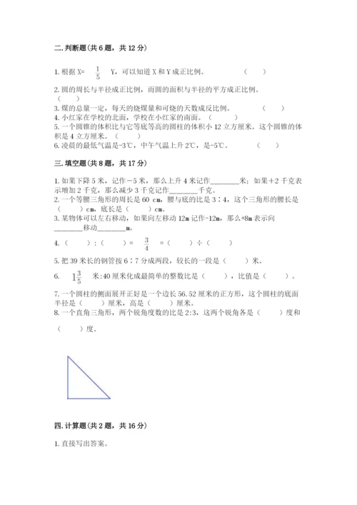 小学六年级下册数学期末卷含完整答案（各地真题）.docx