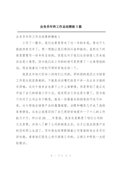 业务员年终工作总结模板5篇.docx