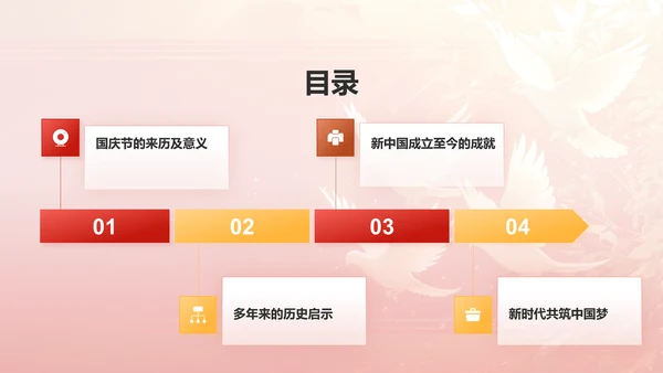 红色党政风国庆节PPT模板