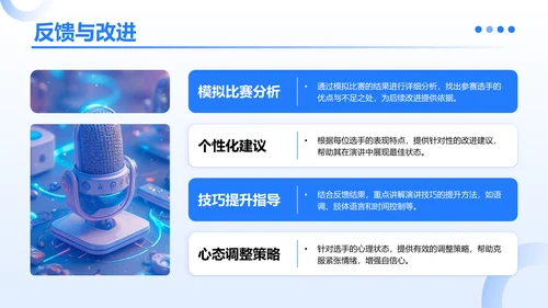 蓝色3D风成功的英语演讲比赛方案PPT模板