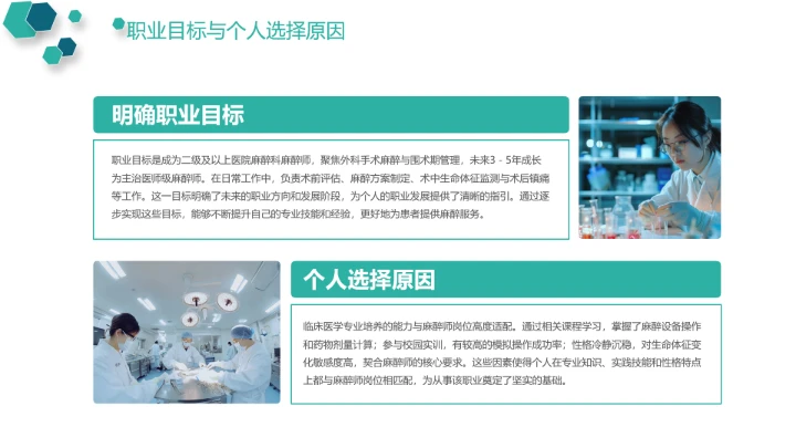 临床医学专业大学生职业生涯发展规划求职能力展示PPT