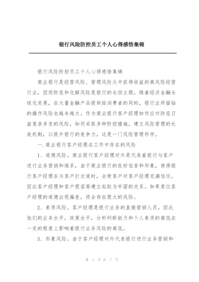 银行风险防控员工个人心得感悟集锦.docx