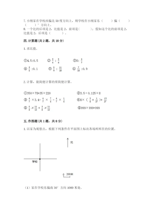 六年级数学上册期末考试卷及完整答案【名师系列】.docx