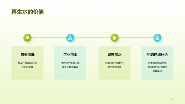 绿色创意酷炫水与未来研究报告PPT模板