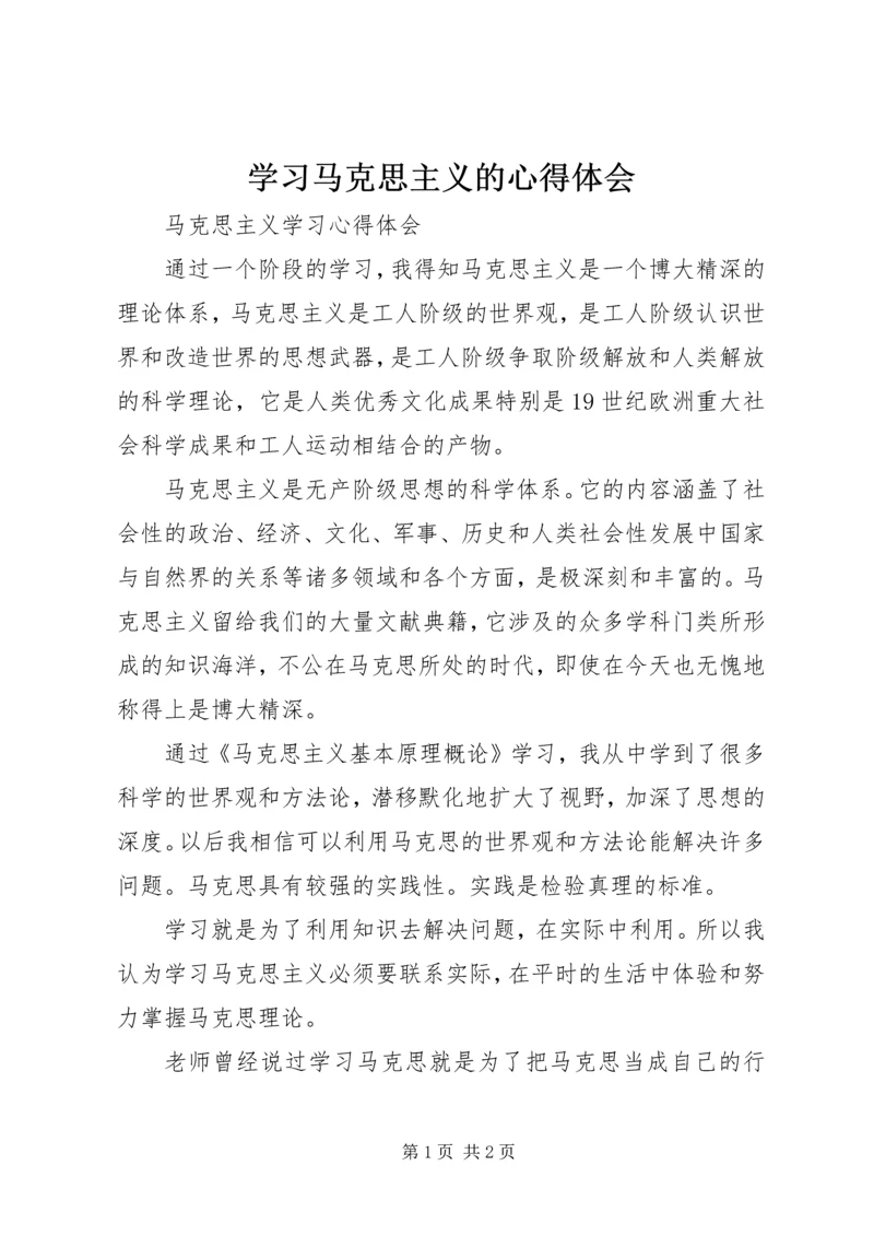 学习马克思主义的心得体会 (3).docx