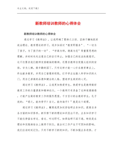 2024年新教师培训教师的心得体会范文17篇.docx