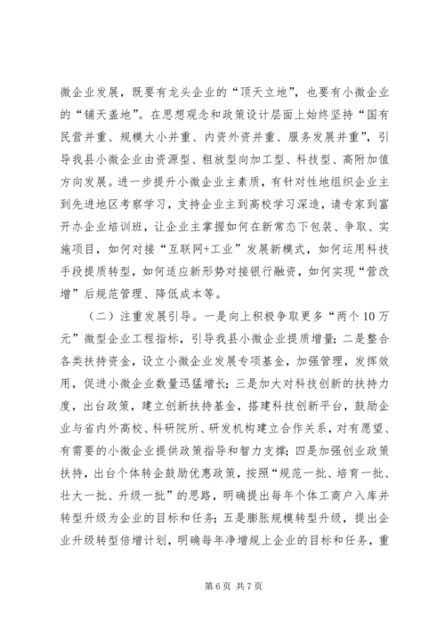 县小微企业发展情况调研报告.docx