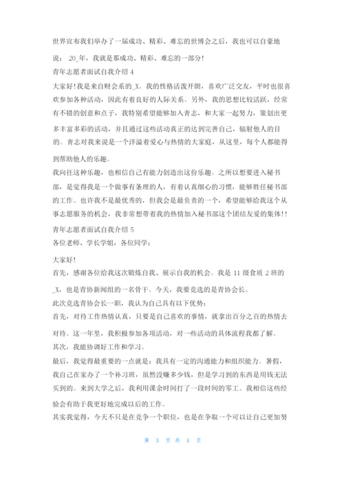 青年志愿者面试个人自我介绍范文5篇求职.docx