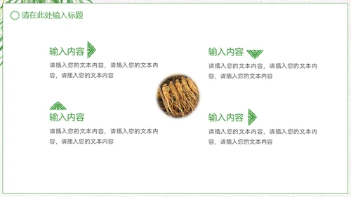 中草药中药人参通用PPT模板