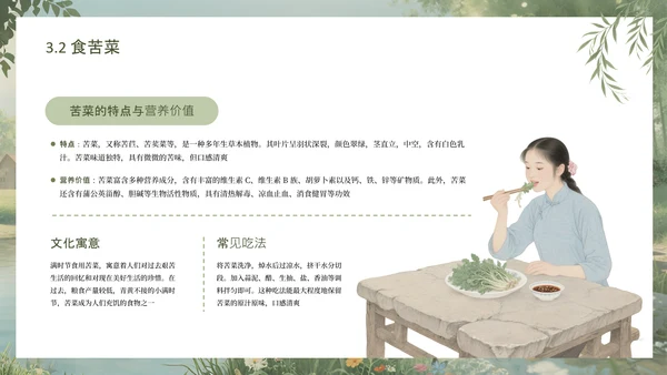 绿色手绘中国传统二十四节气之小满课件PPT模板