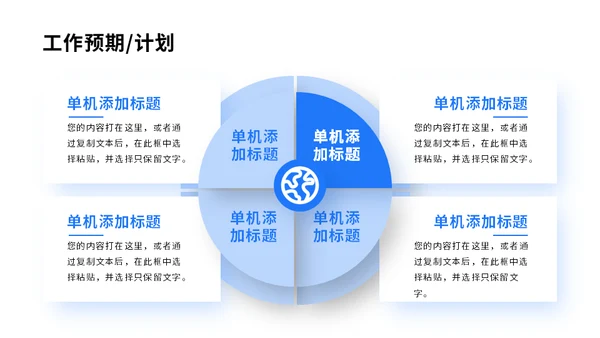 商务蓝色工作总结汇报通用PPT模板