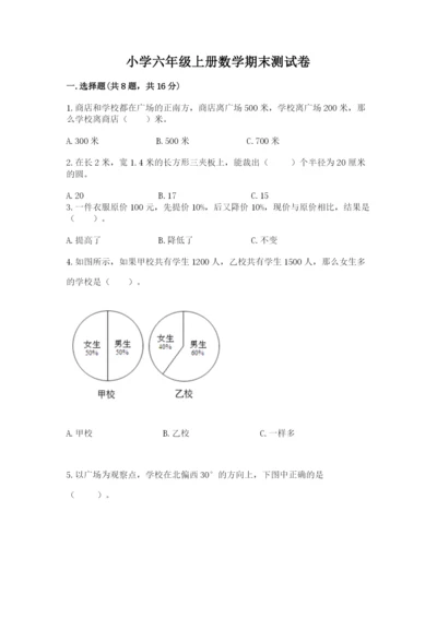 小学六年级上册数学期末测试卷（考点梳理）word版.docx