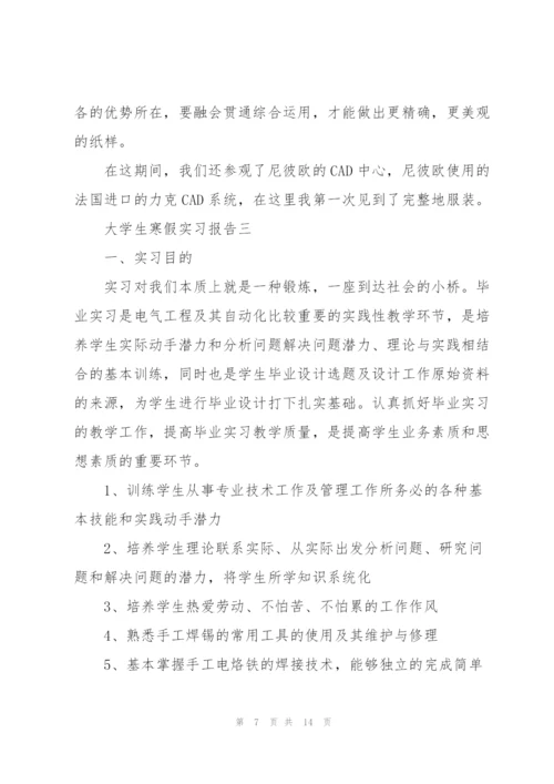 2022年大学生寒假实习报告五篇.docx