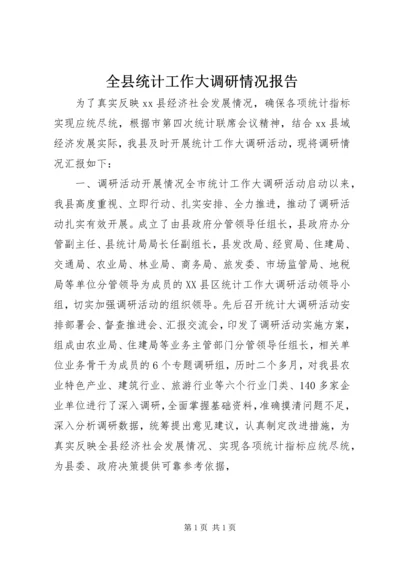 全县统计工作大调研情况报告.docx