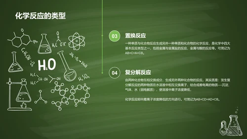 绿色插画探索化学世界主题班会PPT