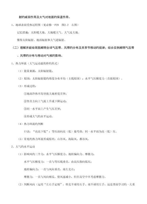 2023年福建省普通高中地理会考知识点整理.docx