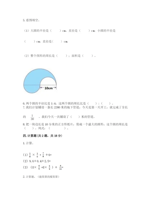 小学六年级上册数学期末测试卷含完整答案【典优】.docx