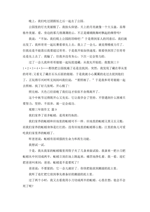 观察三年级作文锦集九篇.docx