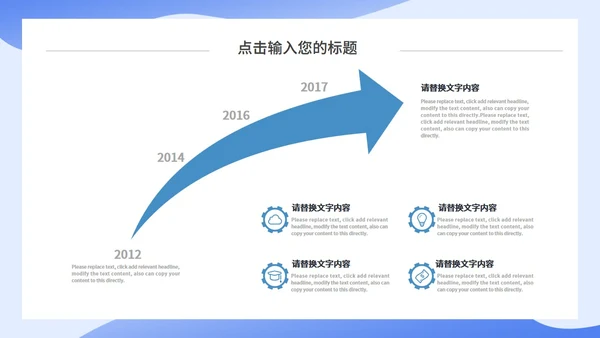 蓝色简约互联网行业工作汇报通用PPT模板