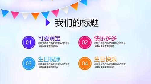 今天我满月啦电子相册PPT动态模板