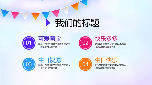 今天我满月啦电子相册PPT动态模板