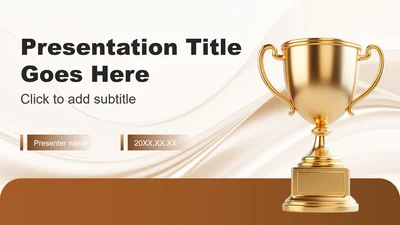 棕黄色简约风国家励志奖学金答辩PPT主题模板