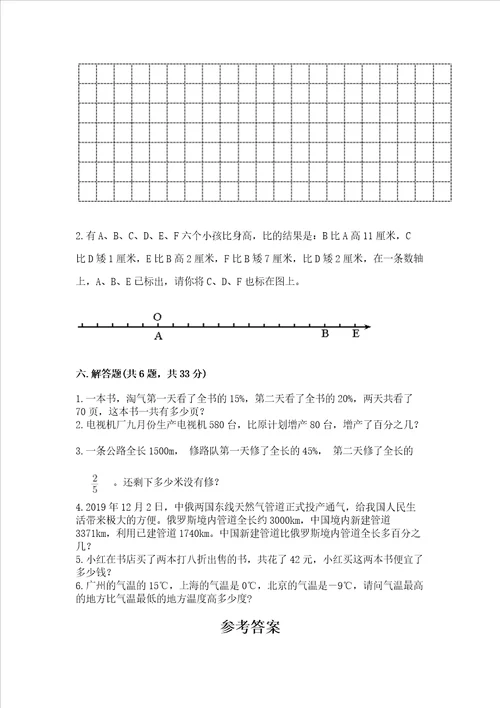 小学六年级下册数学期末考试试卷附答案夺分金卷