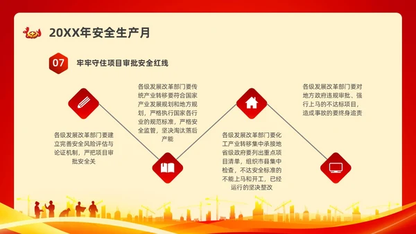 红色水彩简约安全生产月安全宣传PPT