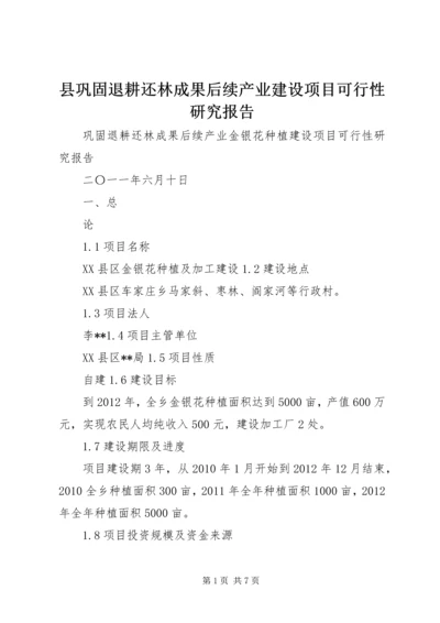 县巩固退耕还林成果后续产业建设项目可行性研究报告 (2).docx