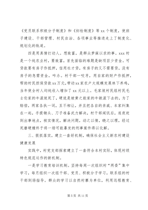 乡镇村基层组织建设典型经验材料.docx