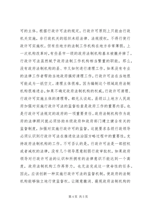 学习《行政许可法》心得体会 (6).docx