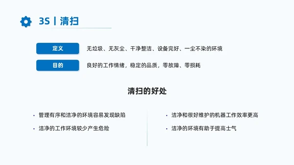 蓝色商务7S现场管理培训PPT课件