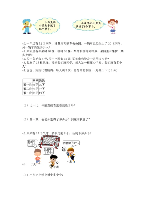 一年级下册数学解决问题100道精品【名师推荐】.docx