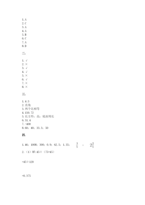 苏教版数学六年级下册试题期末模拟检测卷含答案【b卷】.docx