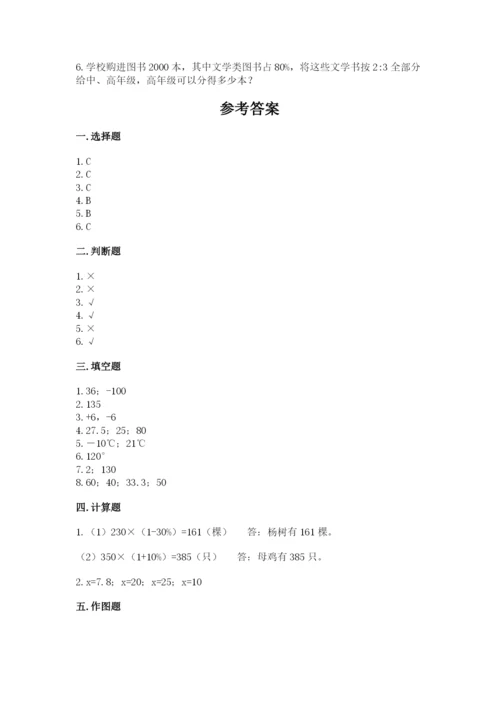 南昌市郊区六年级下册数学期末测试卷参考答案.docx