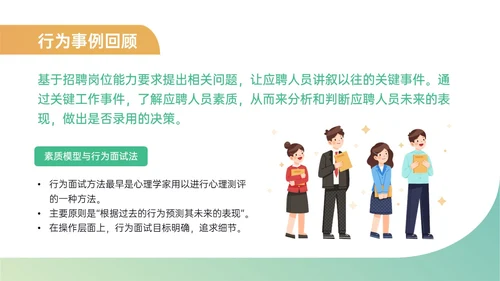 黄绿简约商务插画招聘面试技巧培训PPT课件面试技巧面试