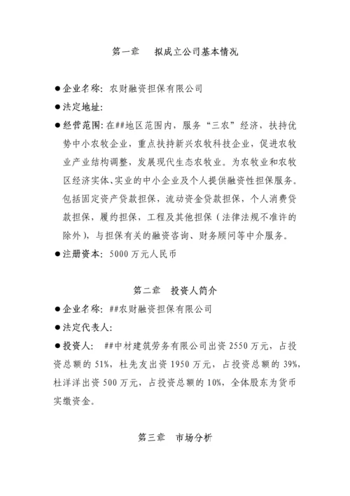 成立农财融资担保有限公司可行性研究报告.docx